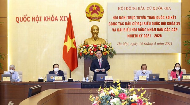 越南国会主席王廷惠主持换届选举工作全国视频会议